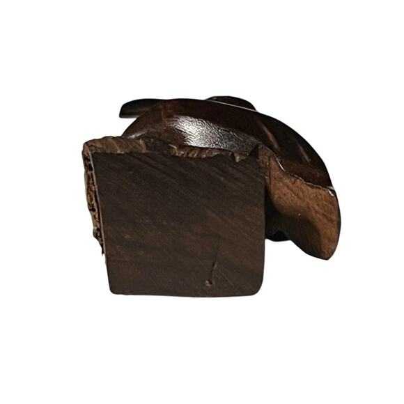 Hand Carved Flamingo Water Coastal Bird Smooth Finish Wood Sculpture Folk Art - Picture 5 of 10